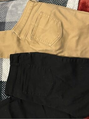 Two-Pack High-Rise Jeans in Black and Khaki